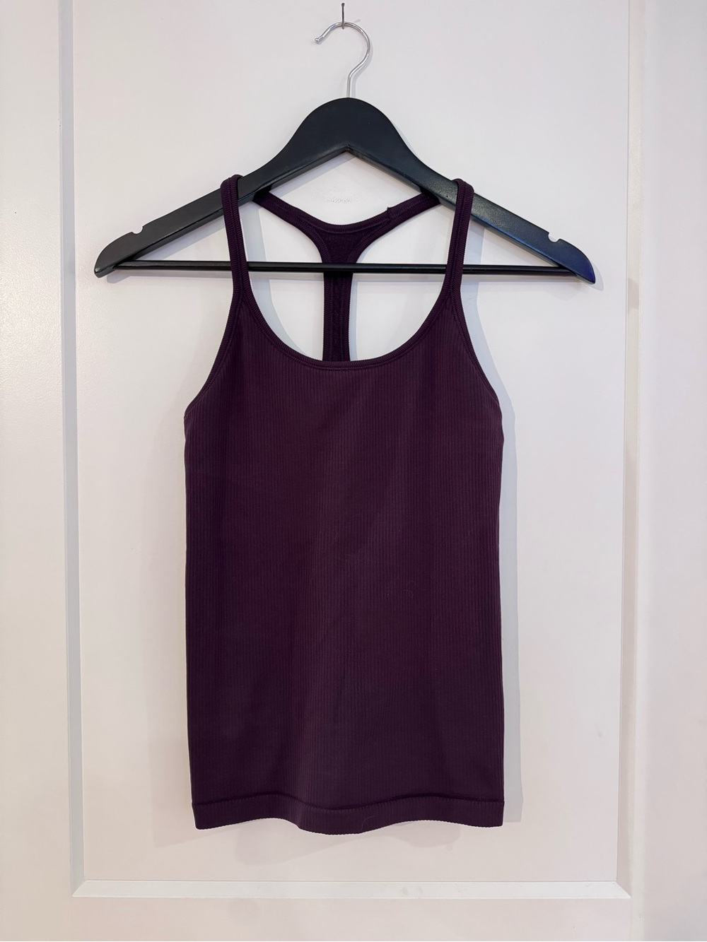 Athleta Ribbed Racerback Tank Top In Purple